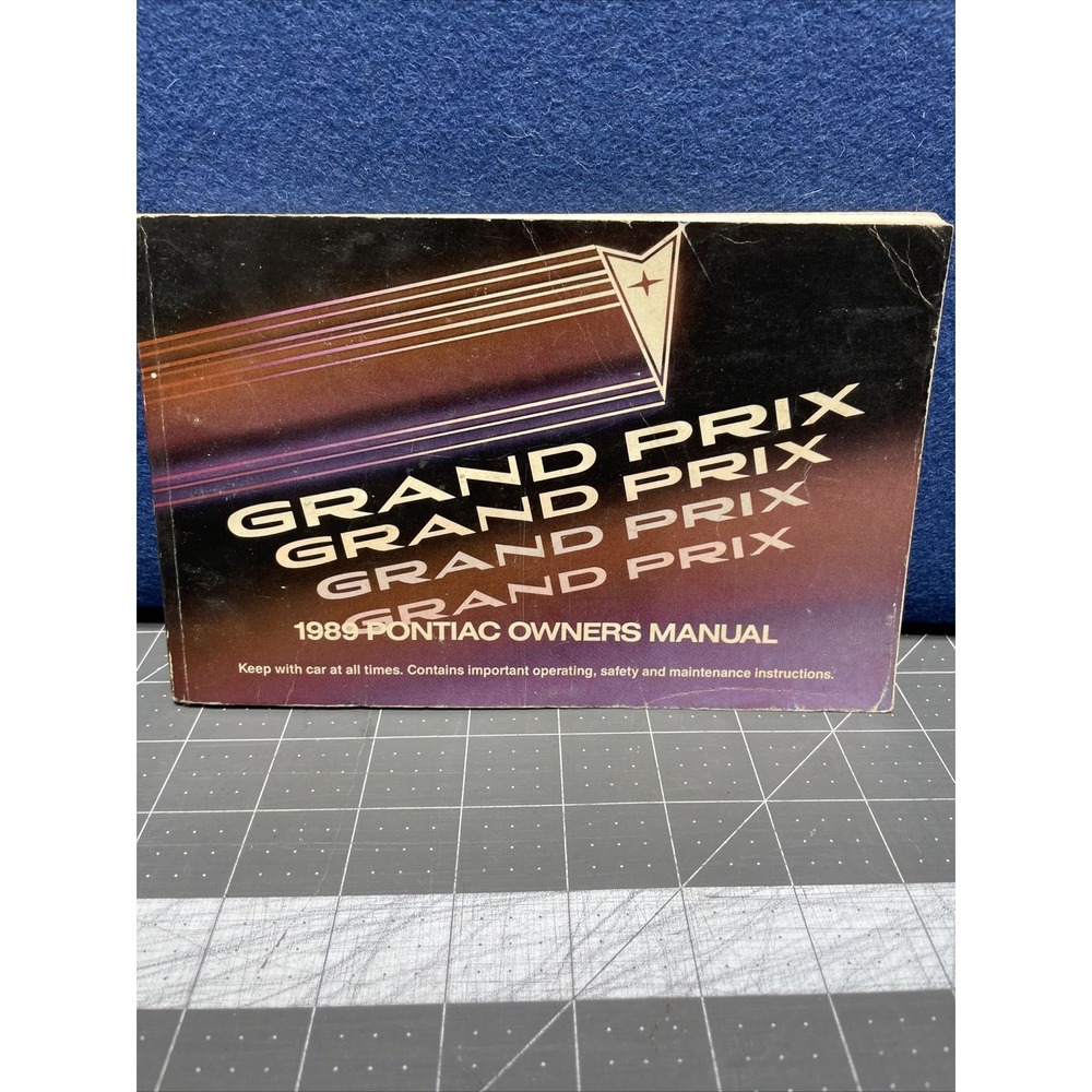 1989 Pontiac Grand Prix Owners Manual‎ Grand Prix Original Owner Guide Book